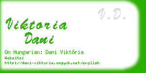viktoria dani business card